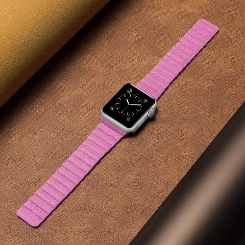 PASEK DO ZEGARKA APPLE WATCH 1/2/3/4/5/6/7/8/9/SE 42/44/45mm RÓŻOWY