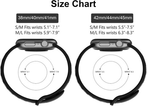 PASEK DO ZEGARKA APPLE WATCH 2/3/4/5/6/7/8/9/SE 38/40/41 CZARNY SILIKON S/M PASEK DO ZEGARKA APPLE WATCH 2/3/4/5/6/7/8/9/SE 38/40/41 CZARNY SILIKON S/M