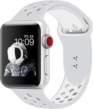 PASEK DO ZEGARKA APPLE WATCH 2/3/4/5/6/7/8/9/SE 38/40/41 SZARY SILIKON M/L