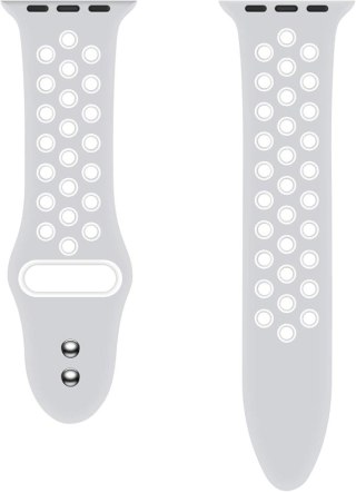 PASEK DO ZEGARKA APPLE WATCH 2/3/4/5/6/7/8/9/SE 38/40/41 SZARY SILIKON M/L