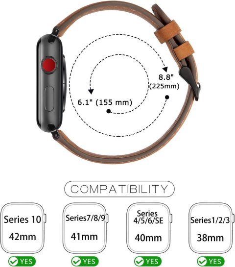 PASEK DO ZEGARKA APPLE WATCH 38/40/41 SE/9/8/7/6/5/4/3/2/1 BRĄZ +ETUI 38mm PASEK DO ZEGARKA APPLE WATCH 38/40/41 SE/9/8/7/6/5/4/3/2/1 BRĄZ +ETUI 38mm