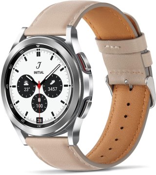 PASEK DO ZEGARKA BEŻOWY SKÓRA NATURALNA UNIWERSALNY 20mm SAMSUNG GARMIN