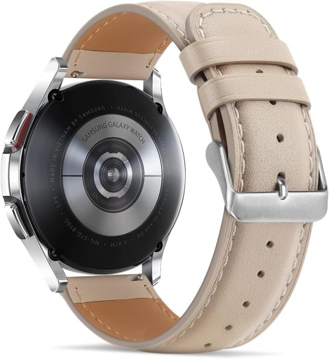 PASEK DO ZEGARKA BEŻOWY SKÓRA NATURALNA UNIWERSALNY 20mm SAMSUNG GARMIN PASEK DO ZEGARKA BEŻOWY SKÓRA NATURALNA UNIWERSALNY 20mm SAMSUNG GARMIN