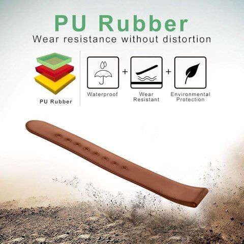PASEK DO ZEGARKA BRĄZOWY GUMA PU UNIWERSALNY WODOODPORNY 24mm PASEK DO ZEGARKA BRĄZOWY GUMA PU UNIWERSALNY WODOODPORNY 24mm