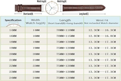 PASEK DO ZEGARKA BRĄZOWY SKÓRA CIELĘCA UNIWERSALNY 18mm ELEGANCKI PASEK DO ZEGARKA BRĄZOWY SKÓRA CIELĘCA UNIWERSALNY 18mm ELEGANCKI