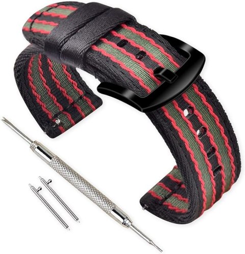 PASEK DO ZEGARKA CIEMNE KOLORY NYLON UNIWERSALNY TELESKOPOWY 18mm PASEK DO ZEGARKA CIEMNE KOLORY NYLON UNIWERSALNY TELESKOPOWY 18mm