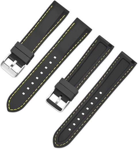 PASEK DO ZEGARKA CZARNY SILIKON UNIWERSALNY WODOODPORNY SREBRNA KLAMRA 16mm PASEK DO ZEGARKA CZARNY SILIKON UNIWERSALNY WODOODPORNY SREBRNA KLAMRA 16mm