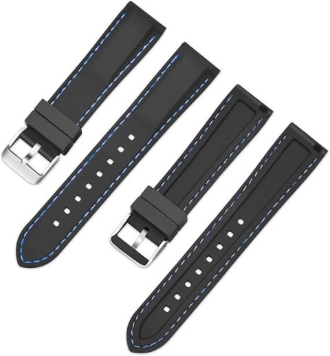 PASEK DO ZEGARKA CZARNY SILIKONOWY UNIWERSALNY 16mm WODOODPORNY PASEK DO ZEGARKA CZARNY SILIKONOWY UNIWERSALNY 16mm WODOODPORNY