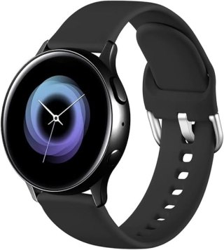 PASEK DO ZEGARKA CZARNY SILIKONOWY UNIWERSALNY SAMSUNG HUAWEI 20mm