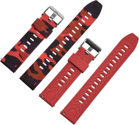 PASEK DO ZEGARKA CZERWONE MORO SILIKON UNIWERSALNY WODOODPORNY 24mm PASEK DO ZEGARKA CZERWONE MORO SILIKON UNIWERSALNY WODOODPORNY 24mm