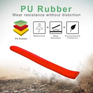 PASEK DO ZEGARKA CZERWONY GUMA PU UNIWERSALNY WODOODPORNY 24mm