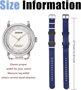 PASEK DO ZEGARKA Casio GShock G-8900 GA-100HP GD-100H NIEBIESKI NYLON