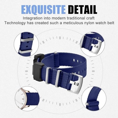 PASEK DO ZEGARKA Casio GShock G-8900 GA-100HP GD-100H NIEBIESKI NYLON PASEK DO ZEGARKA Casio GShock G-8900 GA-100HP GD-100H NIEBIESKI NYLON