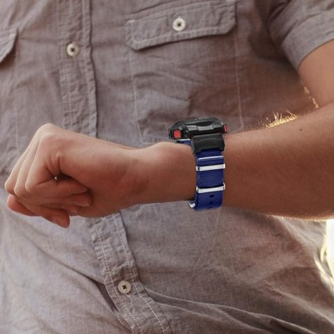 PASEK DO ZEGARKA Casio GShock G-8900 GA-100HP GD-100H NIEBIESKI NYLON PASEK DO ZEGARKA Casio GShock G-8900 GA-100HP GD-100H NIEBIESKI NYLON