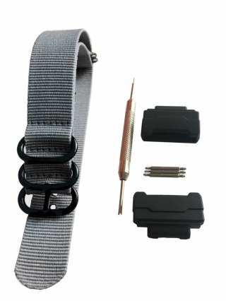 PASEK DO ZEGARKA Casio GShock MIL-Shock DW-5600 -6900 SZARY NYLON ZESTAW