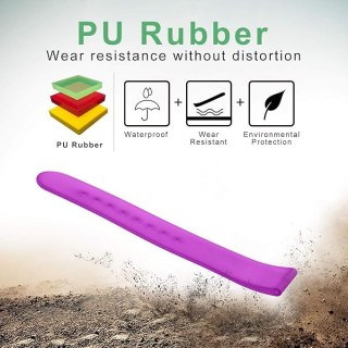 PASEK DO ZEGARKA FIOLETOWY GUMA PU UNIWERSALNY WODOODPORNY 24mm