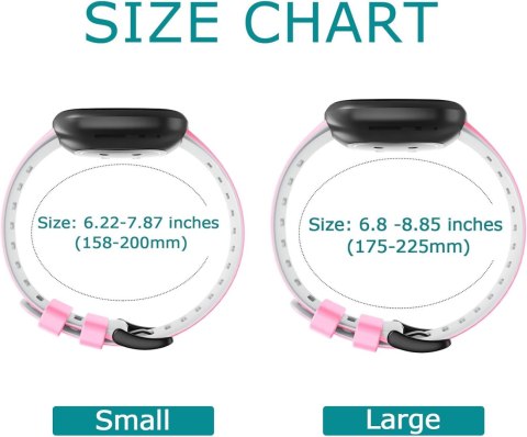 PASEK DO ZEGARKA Fitbit Versa 3/Sense RÓŻOWO-BIAŁY SILIKONOWY WODOODPORNY PASEK DO ZEGARKA Fitbit Versa 3/Sense RÓŻOWO-BIAŁY SILIKONOWY WODOODPORNY