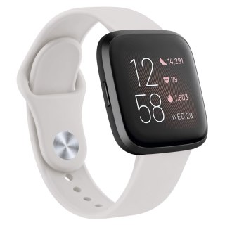 PASEK DO ZEGARKA Fitbit Versa/Versa 2/LITE/SE SZARY SILIKONOWY WODOODPORNY
