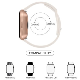 PASEK DO ZEGARKA Fitbit Versa/Versa 2/LITE/SE SZARY SILIKONOWY WODOODPORNY