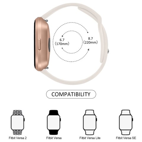 PASEK DO ZEGARKA Fitbit Versa/Versa 2/LITE/SE SZARY SILIKONOWY WODOODPORNY PASEK DO ZEGARKA Fitbit Versa/Versa 2/LITE/SE SZARY SILIKONOWY WODOODPORNY
