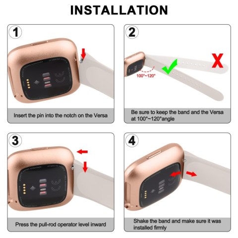 PASEK DO ZEGARKA Fitbit Versa/Versa 2/LITE/SE SZARY SILIKONOWY WODOODPORNY PASEK DO ZEGARKA Fitbit Versa/Versa 2/LITE/SE SZARY SILIKONOWY WODOODPORNY