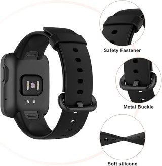 PASEK DO ZEGARKA XIAOMI/REDMI WATCH LITE CZARNY SILIKONOWY WODOODPORNY