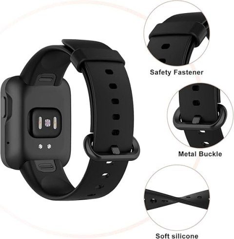 PASEK DO ZEGARKA XIAOMI/REDMI WATCH LITE CZARNY SILIKONOWY WODOODPORNY PASEK DO ZEGARKA XIAOMI/REDMI WATCH LITE CZARNY SILIKONOWY WODOODPORNY