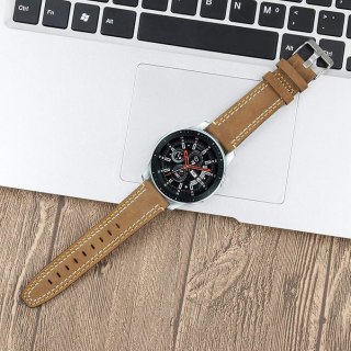 PASEK DO ZEGARKA JASNY BRĄZOWY SKÓRA CIELĘCA UNIWERSALNY ELEGANCKI 22mm