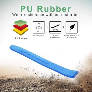 PASEK DO ZEGARKA NIEBIESKI GUMA PU UNIWERSALNY WODOODPORNY 24mm