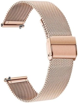 PASEK DO ZEGARKA RÓŻOWE ZŁOTO UNIWERSALNY STAL NIERDZEWNA ELEGANCKI 20mm