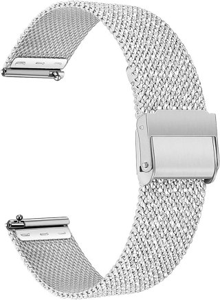 PASEK DO ZEGARKA SREBRNY UNIWERSALNY STAL NIERDZEWNA ELEGANCKI 20mm