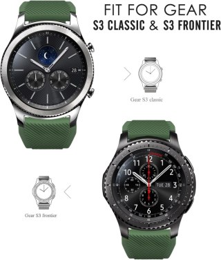 PASEK DO ZEGARKA Samsung Galaxy Watch S3 ZIELONY SILIKONOWY WODOODPORNY