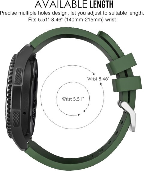 PASEK DO ZEGARKA Samsung Galaxy Watch S3 ZIELONY SILIKONOWY WODOODPORNY