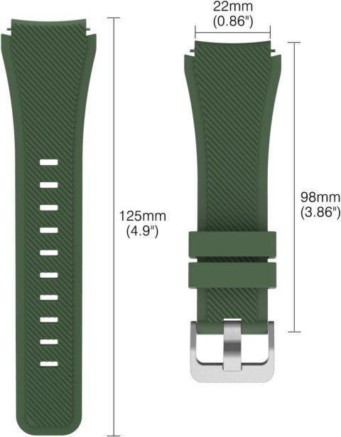 PASEK DO ZEGARKA Samsung Galaxy Watch S3 ZIELONY SILIKONOWY WODOODPORNY