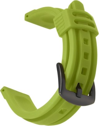 PASEK DO ZEGARKA ZIELONY SILIKON UNIWERSALNY WODOODPORNY CZARNA KLAMRA 20mm