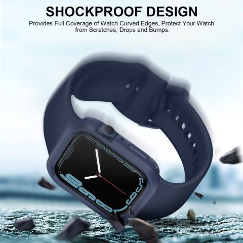2x ETUI APPLE IWATCH SERII 8/7 41MM 6/5/4 40MM GRANATOWE I PRZEZROCZYSTE 2x ETUI APPLE IWATCH SERII 8/7 41MM 6/5/4 40MM GRANATOWE I PRZEZROCZYSTE