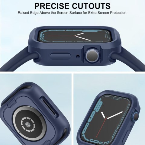 2x ETUI APPLE IWATCH SERII 8/7 41MM 6/5/4 40MM GRANATOWE I PRZEZROCZYSTE 2x ETUI APPLE IWATCH SERII 8/7 41MM 6/5/4 40MM GRANATOWE I PRZEZROCZYSTE