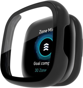 2x ETUI FITBIT VERSA 4 CZARNA RAMKA WYTRZYMAŁE OCHRONNA EKRANU SOLIDNE