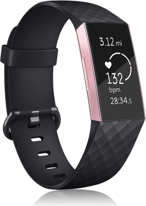 2x PASEK DO Fitbit Charge 3/4 CZARNY BIAŁY TPU WODOODPORNY OPASKA S 2x PASEK DO Fitbit Charge 3/4 CZARNY BIAŁY TPU WODOODPORNY OPASKA S