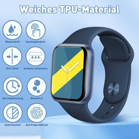 4x FOLIA OCHRONNA APPLE WATCH SERII 7 / 8 41MM WYSOKA OCHRONA WYTRZYMAŁA 4x FOLIA OCHRONNA APPLE WATCH SERII 7 / 8 41MM WYSOKA OCHRONA WYTRZYMAŁA