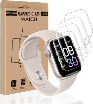 4x FOLIA OCHRONNA APPLE WATCH SERII 8 / 7 45MM WYSOKA OCHRONA WYTRZYMAŁA
