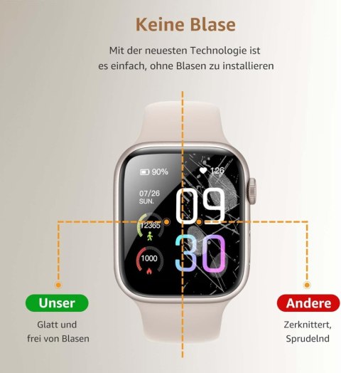 4x FOLIA OCHRONNA APPLE WATCH SERII 8 / 7 45MM WYSOKA OCHRONA WYTRZYMAŁA 4x FOLIA OCHRONNA APPLE WATCH SERII 8 / 7 45MM WYSOKA OCHRONA WYTRZYMAŁA