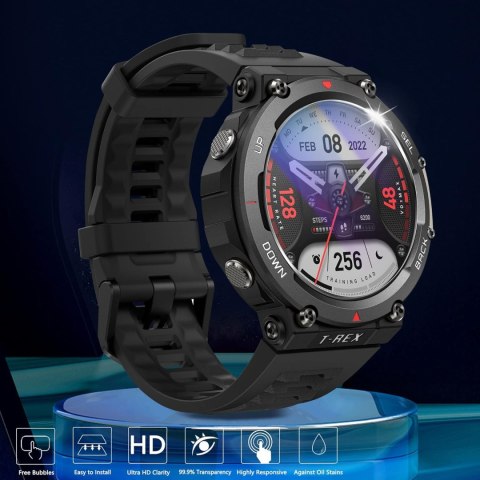 4x SZKŁO HARTOWANE AMAZFIT T-REX 2 WYSOKA OCHRONA WYTRZYMAŁE SOLIDNE