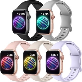 5x PASEK DO ZEGARKA APPLE WATCH 1/2/3/4/5/6/7/8/9/10/SE 42/44/45 KOLOR MIX