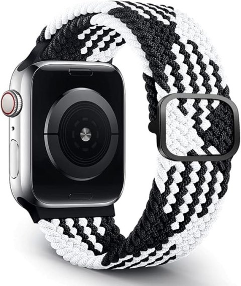 BRANSOLETA DO APPLE WATCH 42/44/45mm 1/2/3/4/5/6/7/8/9/10/SE CZARNO-BIAŁA BRANSOLETA DO APPLE WATCH 42/44/45mm 1/2/3/4/5/6/7/8/9/10/SE CZARNO-BIAŁA