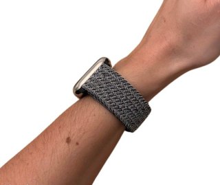 BRANSOLETA DO APPLE WATCH 42/44/45mm 1/2/3/4/5/6/7/8/9/10/SE CZARNO-BIAŁA