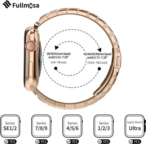 BRANSOLETA DO APPLE WATCH 4/5/6/7/8/9/10/SE 44/45/46/49 ROSE GOLD STAL BRANSOLETA DO APPLE WATCH 4/5/6/7/8/9/10/SE 44/45/46/49 ROSE GOLD STAL