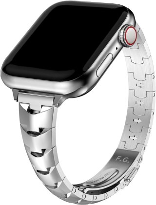 BRANSOLETA DO APPLE WATCH 4/5/6/7/8/9/10/SE 44/45/46/49mm SREBRNA STAL