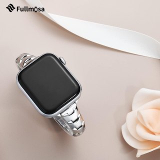 BRANSOLETA DO APPLE WATCH 4/5/6/7/8/9/10/SE 44/45/46/49mm SREBRNA STAL