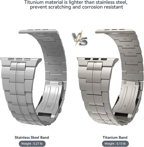 BRANSOLETA DO ZEGARKA APPLE WATCH ULTRA/ULTRA 2 44/45/46/49mm SREBRNA BRANSOLETA DO ZEGARKA APPLE WATCH ULTRA/ULTRA 2 44/45/46/49mm SREBRNA
